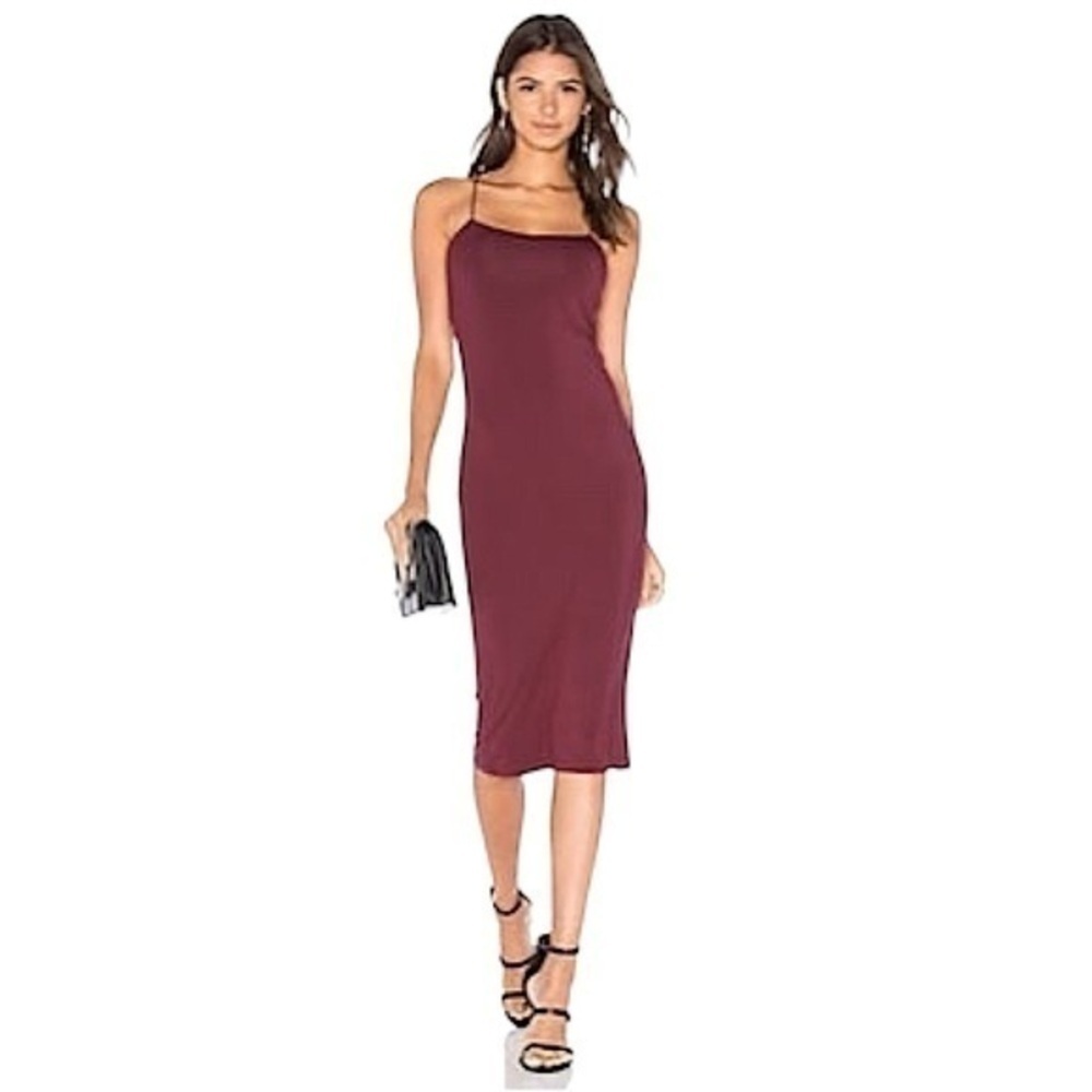 T by Alexander Wang ✘ NWT Strappy Camisole Tank Bodycon Stretch Midi Dress L